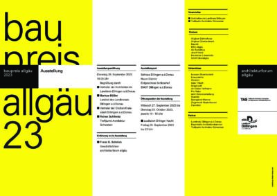 AUSSTELLUNG baupreis allgäu 2023 @ Schloß Dillingen, Schloßhof